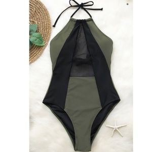 Cupshe Swim - Cupshe Take my Heart Mesh One Piece Swimsuit Cupshe Swim - Cupshe Take my Heart Mesh One Piece Swimsuit